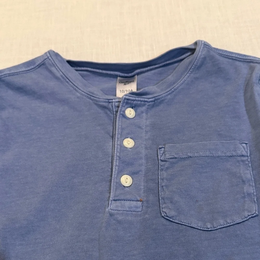 OshKosh B'gosh Classic Blue Long Sleeve Tee size 10 A